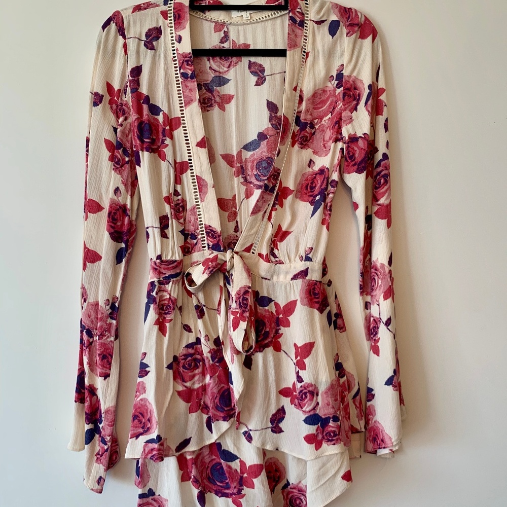 Pink Floral Romper